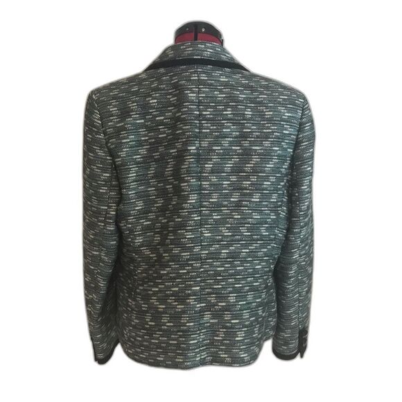 Kasper Blazer Women's Size 14 Blue/Black  Metallic Long Sleeve 3-Button Closure - Picture 4 of 9